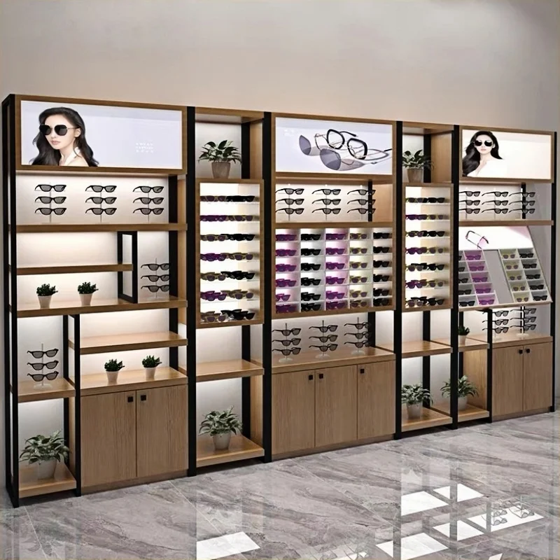 custom.Portable Optical Display Stand Glass Cabinet Custom Economical Sunglasses Portable Glasses Display Eyeglasses Store