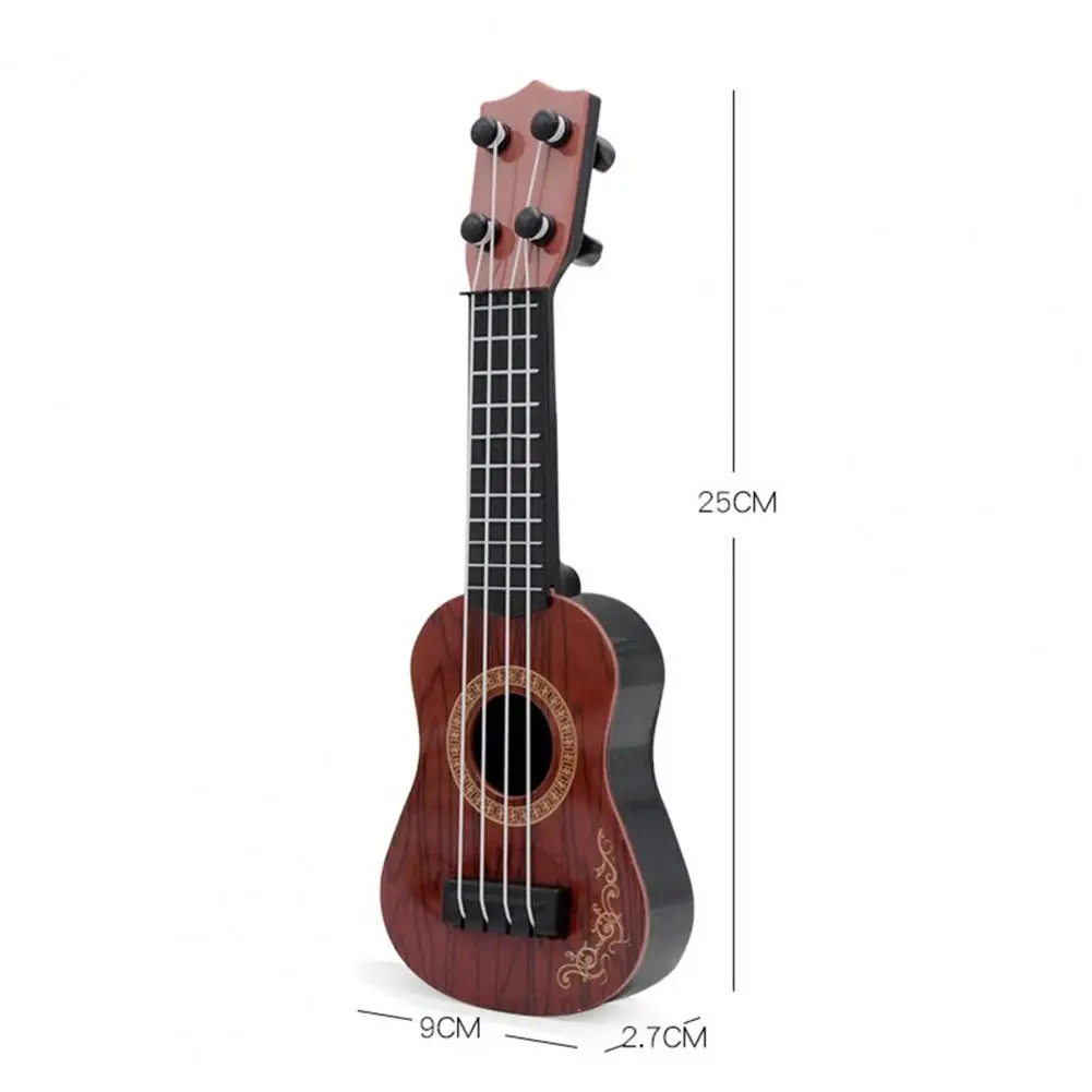 

Mini Guitar 4 String Classical Ukulele Guitar Toy Instrument Children Beginners Simulation Playing Early Teaching Small Guitar