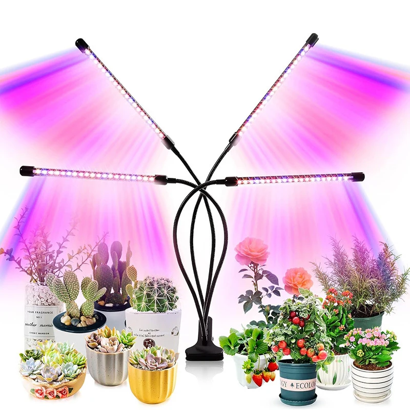 

LED Plant Grow Lights Full Spectrum Clip Phyto Lamp For Greenhouse Growing System Indoor Garden Grow Lamp Adjustable With Timer