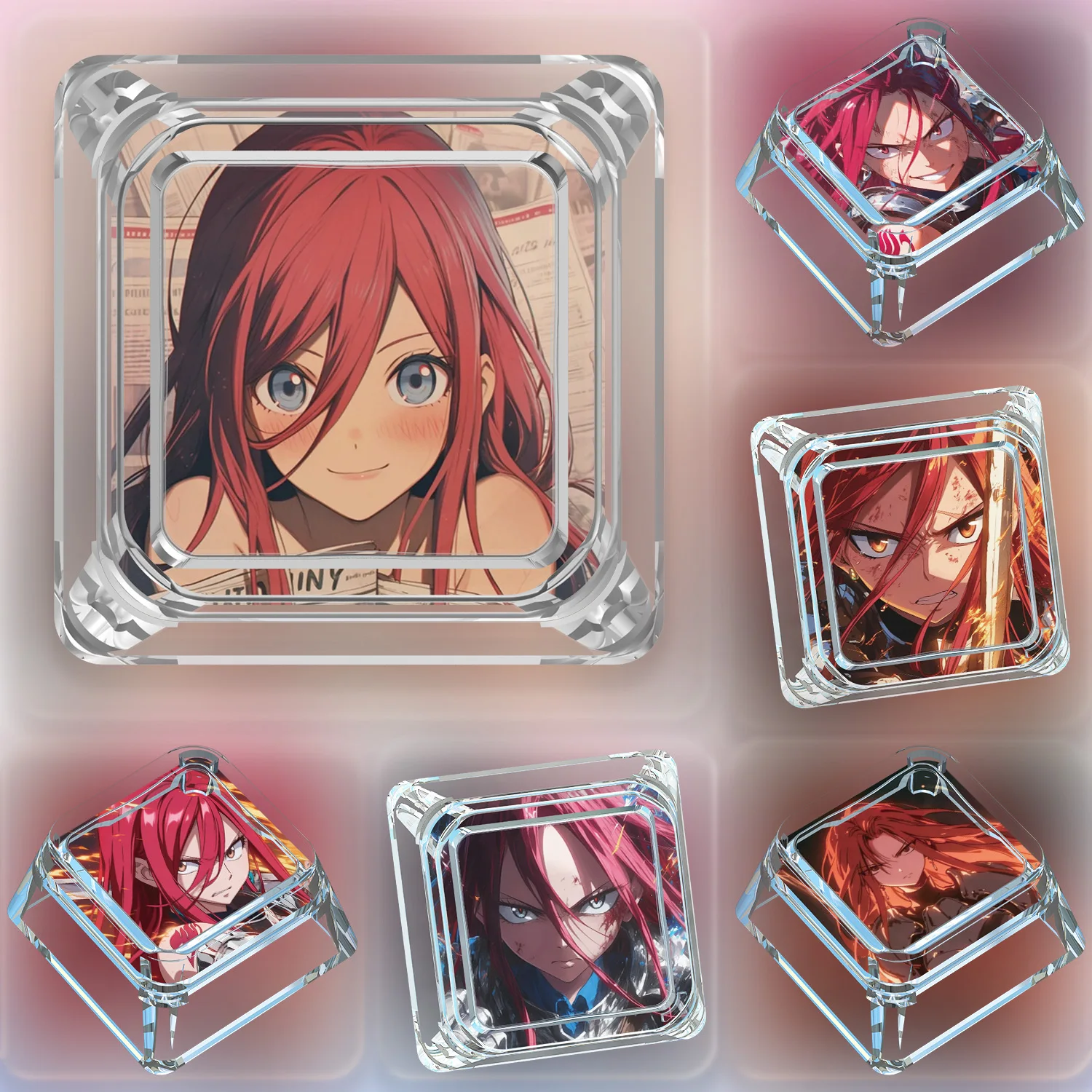 

22 Styles Diy Goddess Story Erza Scarlet Cute Mechanical Keyboard Keys Cross Axis Mechanical Keyboard Keycaps Gift Toy