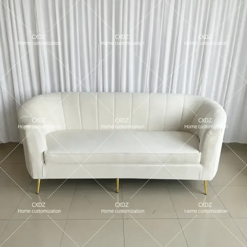 Modern 3 Seater Sofa for Living Room Bedroom Small Apartment Lazy Couch Comfortable Fabric Loveseat for Home Office Lounge