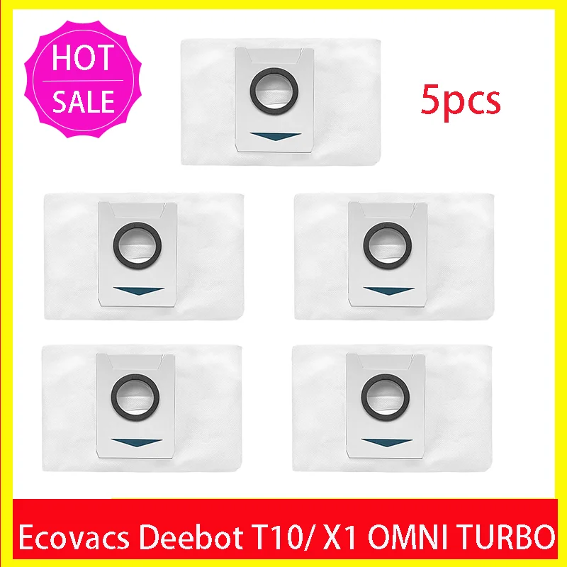 Ecovacs Deebot X1 OMNI / T10 OMNI Robotstofzuiger Reserveonderdelen, rubber / zijborstel, deksel, Hepa-filter, dweildoek, stofzak