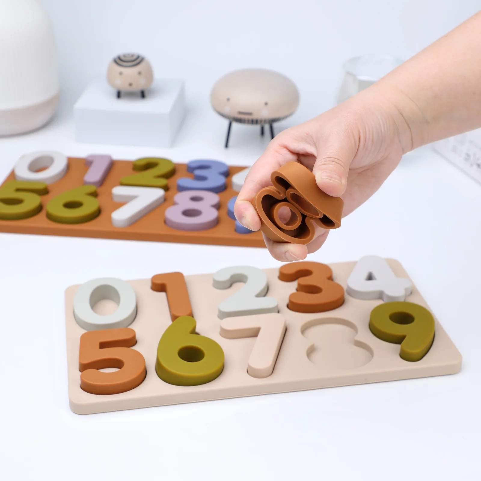 3d Nummer Buchstabe Silikon Puzzle Puzzle Babys pielzeug Sortieren Mathe Ziegel Kinder Lernspiel kreative Lernen Baby party Geschenke