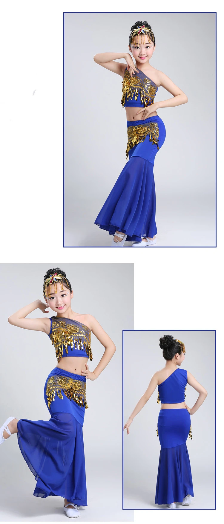 Children Egypt Performance Pratice Clothes Oriental India National