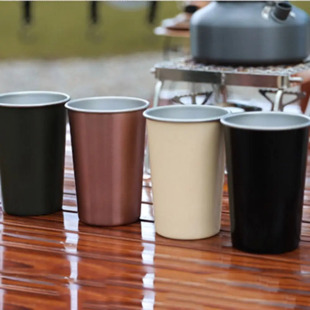 Stainless Steel 304 Camping Cups Wear-resistant Anti-corrosion Hiking Gear Stackable Cup Wine Cup Ultra-light Outdoor Coffee Cup