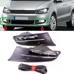 For VW Sharan 7N 2010 2011 2012 2013 2014 2015 2016 2017 2018 Car-styling Front Halogen Fog Lamp Light with Grille Cover+ Wire