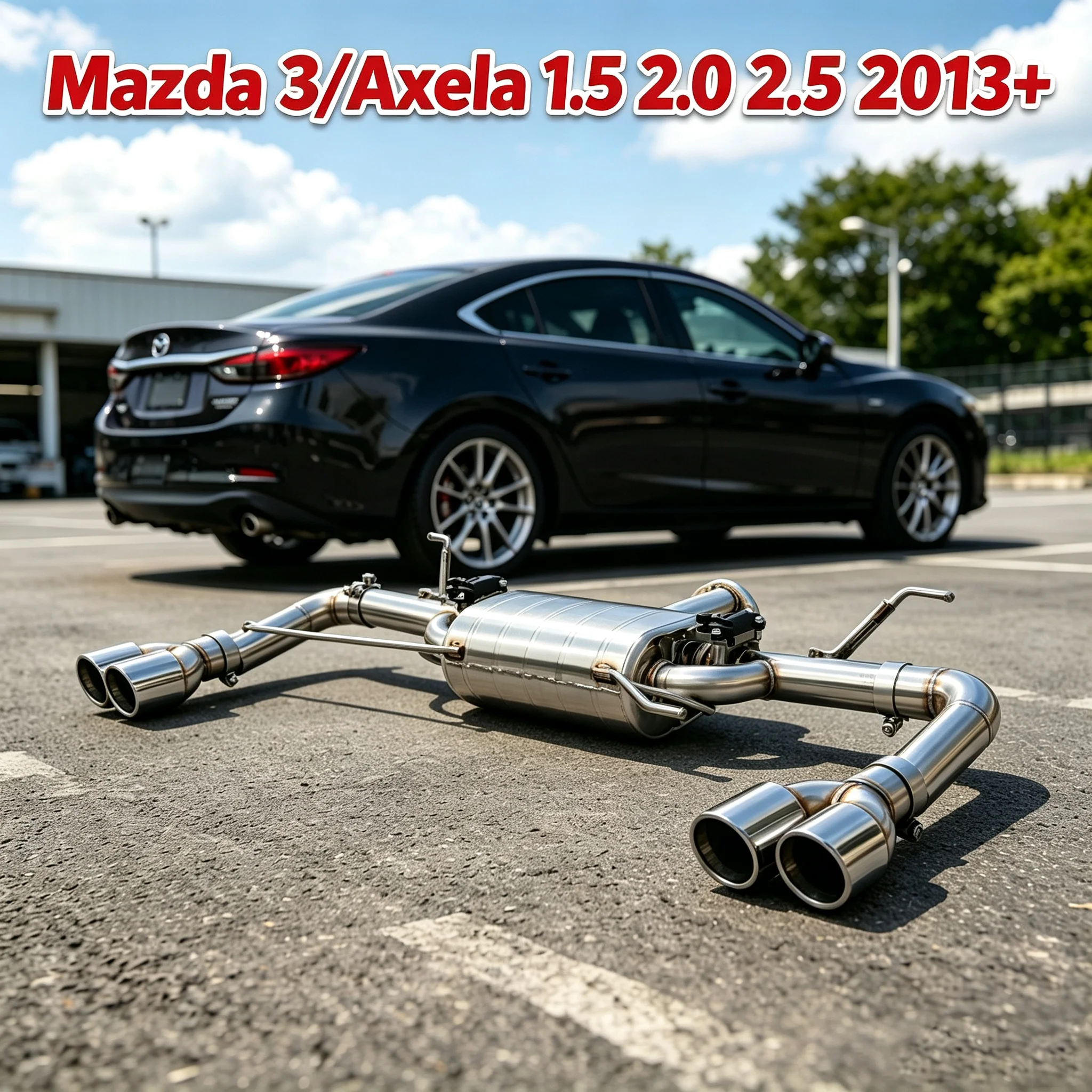 Racing Performance Stainless Steel Electronic Valve Exhaust Valvetronic Exhaust for Mazda3 Axela 1.5 2.0 2.5 2013+