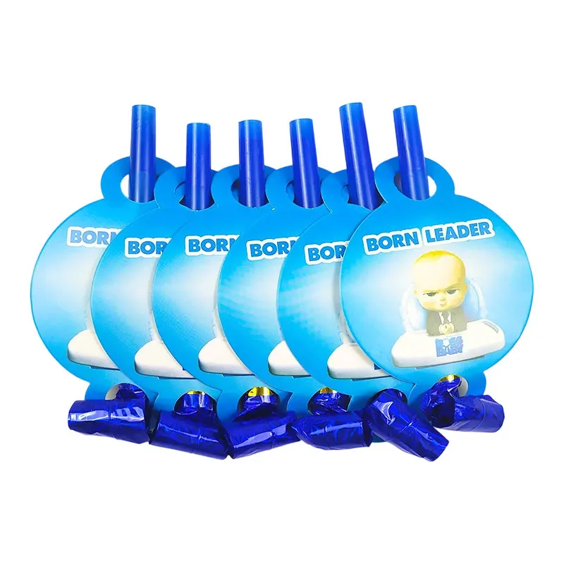 Blaues Little Executive Baby B-BOSSED Duschparty-Dekorationsset mit Einwegteller, Bechern, Servietten, Banner und Ballons für Geburtstagsfeiern – Detail 24