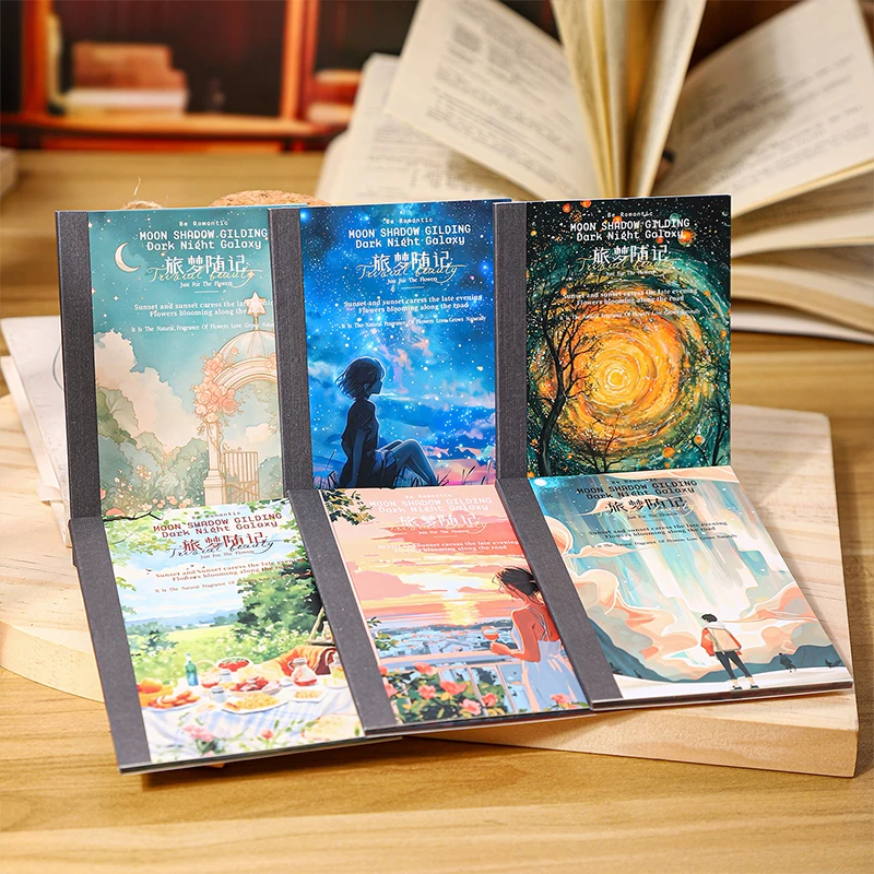 20 ورقة/مجموعة ديكور سجل القصاصات PET يموت قطع ملصق كتاب الرجعية المشهد التوضيح الجملة الإنجليزية DIY بها بنفسك القرطاسية ملصق