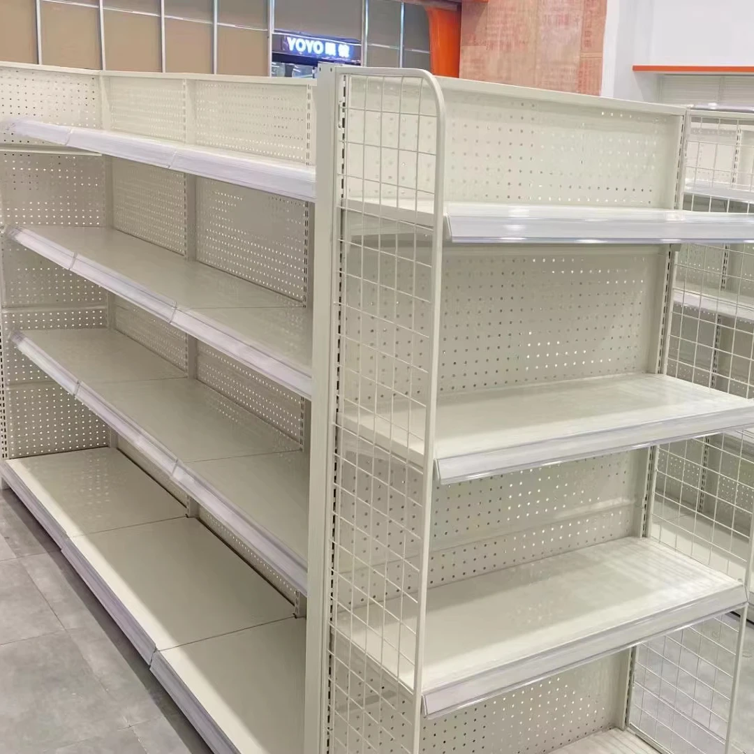 Supermarket Goods Rack, Snack Shop, Mother and Baby Store, Stationery Store, Island Double-sided Supermarket Shelf Custom