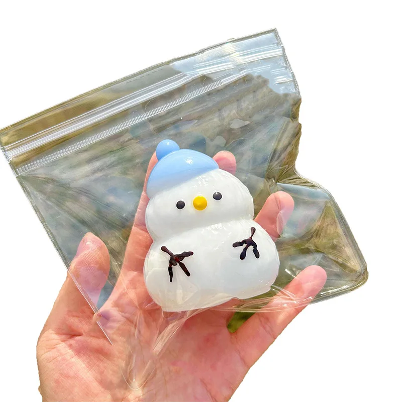 Śliczne śmieszne miękkie silikonowe błoto w dotyku świąteczne zabawki bałwanek powolne odbicie zabawka sensoryczna antystresowy wycisnąć Fidget zabawki prezenty dla dzieci