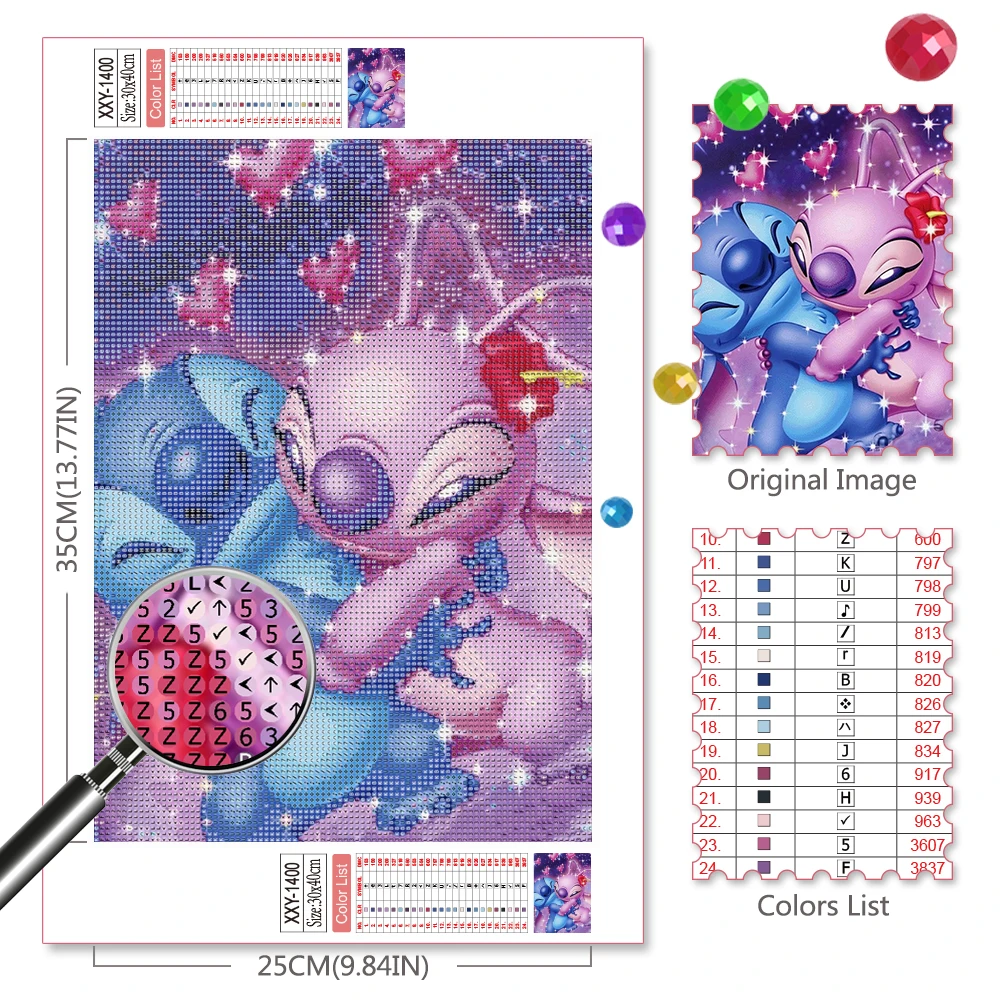 Disney Diamond Embroidery Cartoon 5D DIY Diamond Painting Lilo And Stitch Full Mosaic Nature Landscape Sunset Gift For Children