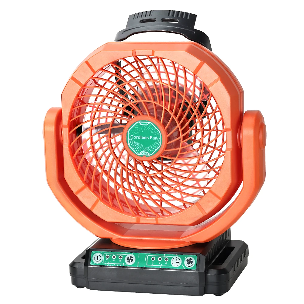 

Портативный вентилятор для кемпинга, совместимый с аккумулятором Black+Decker 18V Li-ion, с функцией осцилляции, мощным потоком воздуха, складным крючком для офиса и путешествий (батарея не входит в комплект)