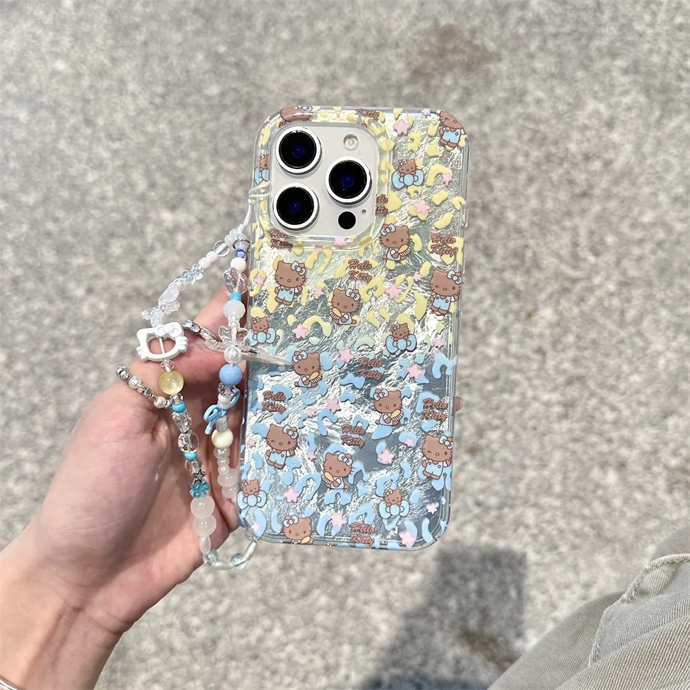 Nueva funda de teléfono bonita Hellokitty de moda de lujo para iPhone 13 14 15 16 Pro Max Fundas encantadora funda anticaída a prueba de golpes para 16 Cas