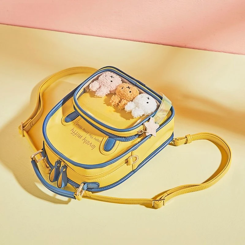 

Miffy Transparent Jelly Backpack - Cute Clear Gel Shoulder Bag for Students Adjustable Strap Lightweight for School & Daily Use