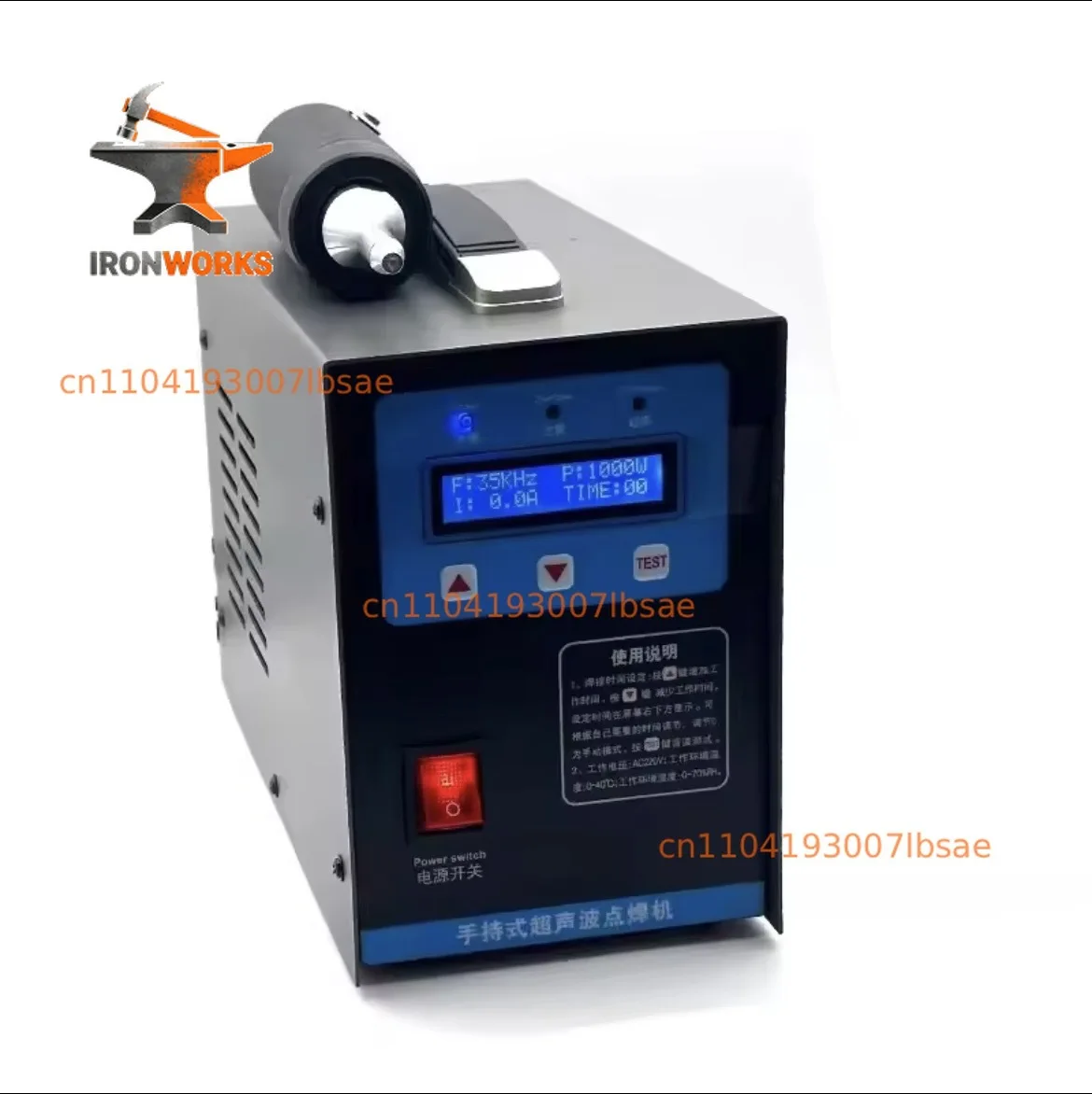 1000W 35kHz  Plastic Welding Machine  Door Plate Plastic Welding Non-woven Fabric Chicken Manure Belt For Abs ,Pvc