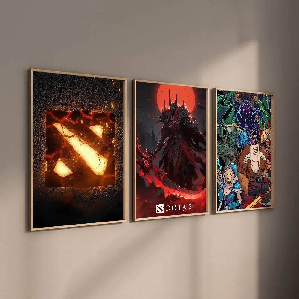 Game DOTA 2 Heroes Poster HD art sticky wall waterproof home living room bedroom bar aesthetic decoration