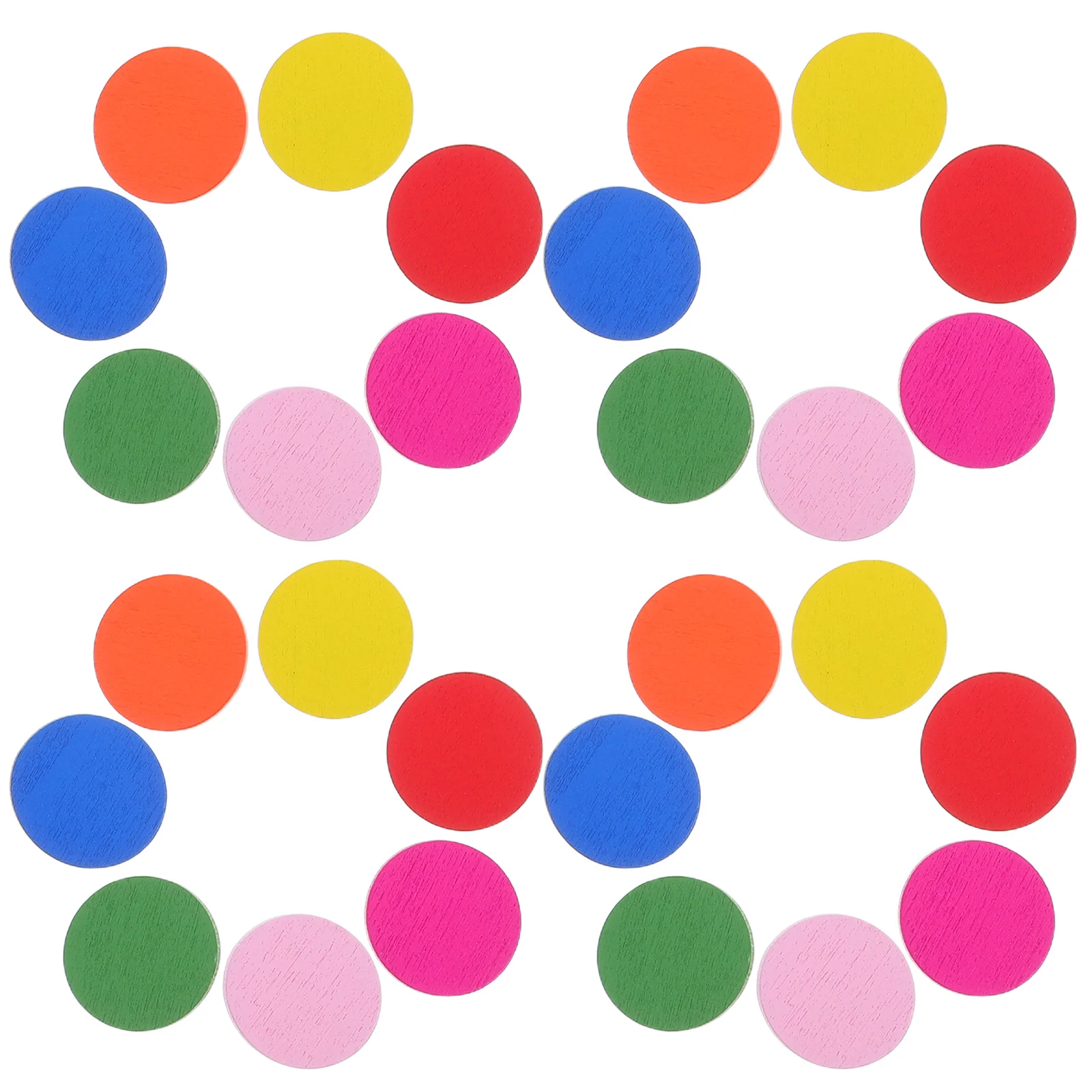

100pcs Colorful Wood Round Discs Learning Tools Educational Math Teaching Aids Premium Thick Eco Friendly Safe Diy