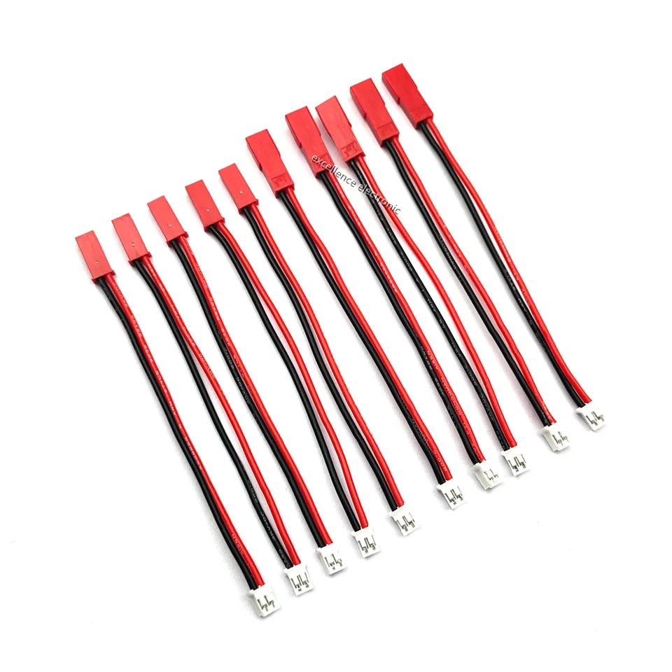 Nuofany 2-Pair EC3 To JST Adapter Set – Male/Female 20AWG Silicone Wire, 10cm Length For Brushless ESC, Charger & LiPO Batteries