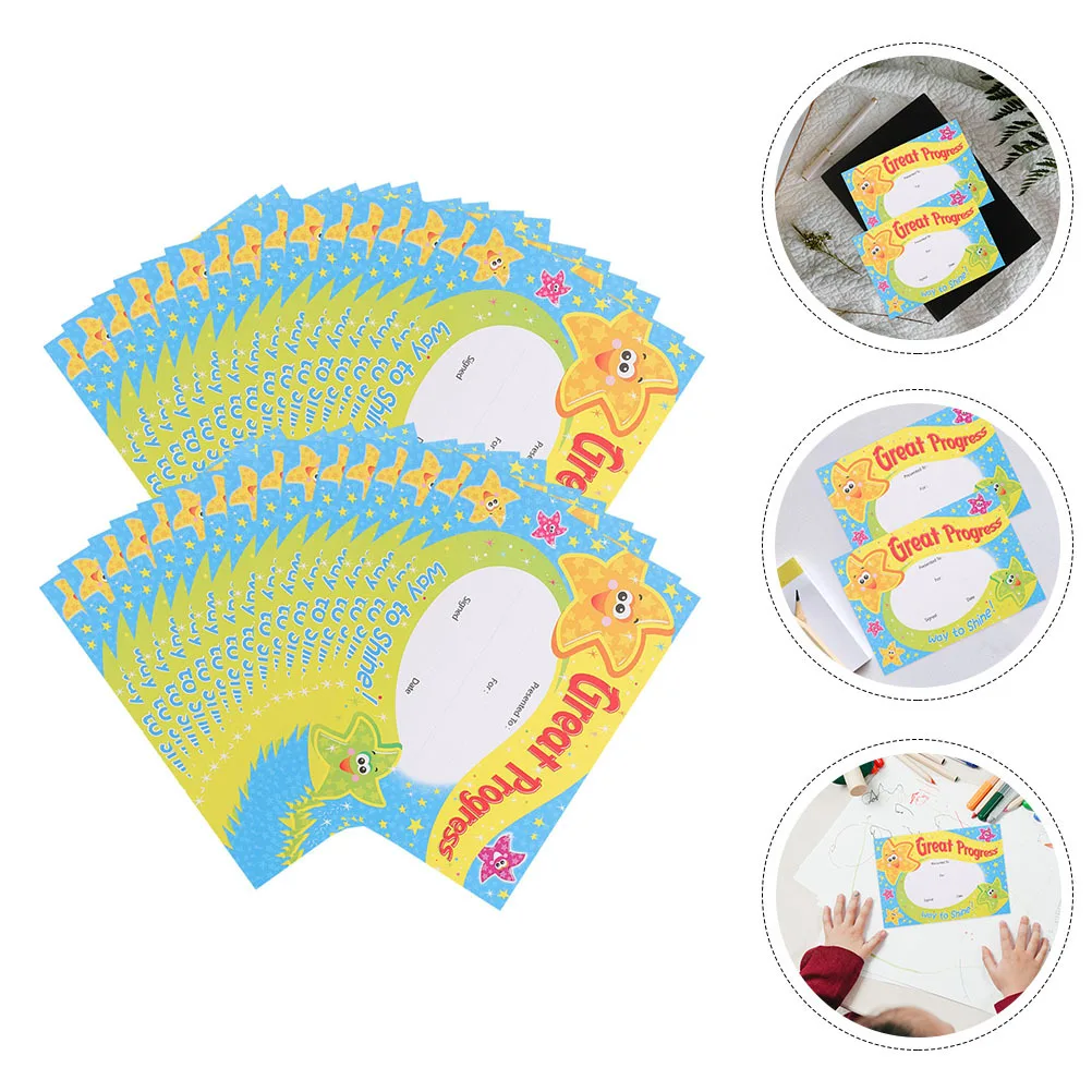 

200 листов формата А6, вдохновляющие сертификаты с героями мультфильмов для сертификатов достижения, портативное распознавание школьных мероприятий