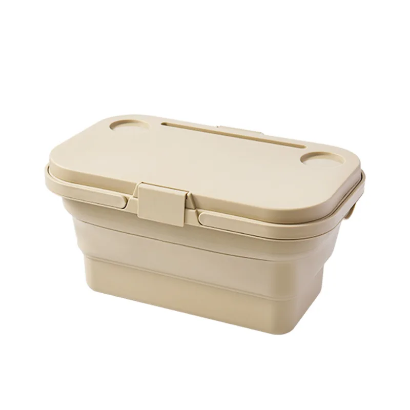 Folding storage box Portable picnic basket Outdoor camping Portable large-capacity car supplies Trunk storage basket
