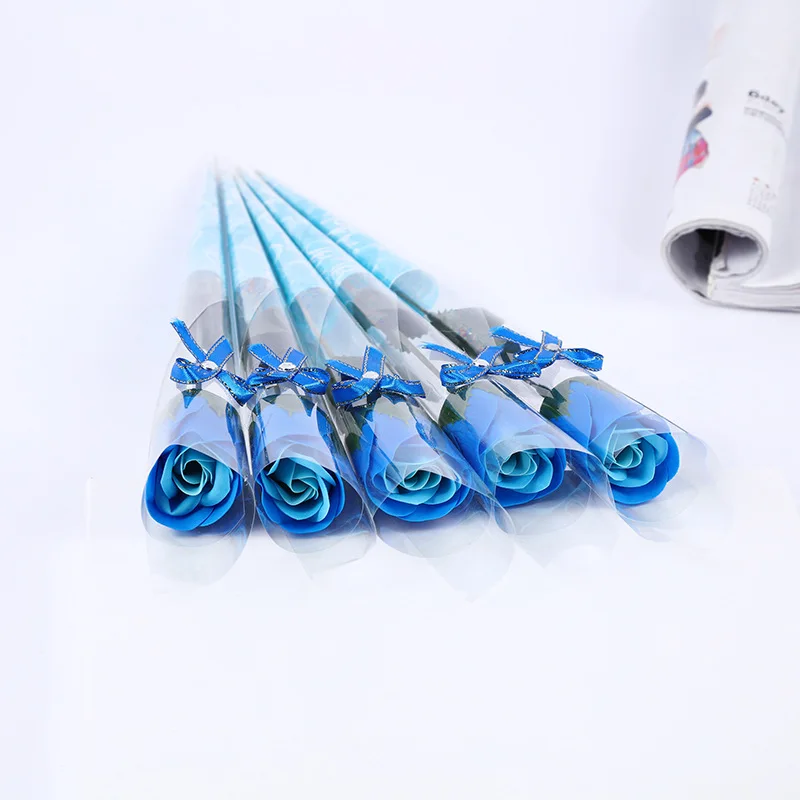 Mother's Day Bouquet Gradient 3-colours Gradient Soap Flower Artificial Flower 3-colours Simulation Soap Rose For Romantic Gift