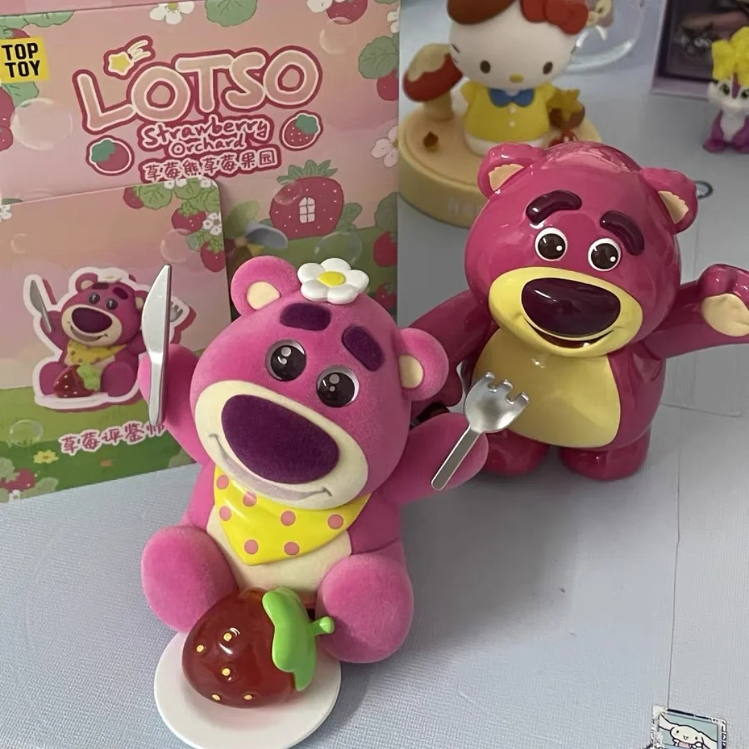 Disney Lotso Strawberry Orchard Series Anime Figurine Blind Box Toy Cute Doll Surprise Gift Desktop Decorative Ornaments