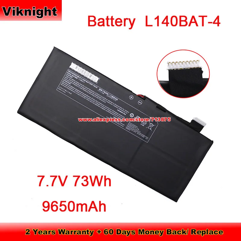 Genuine L140BAT-4 Battery for Metabox ns50mu 2ICP5/50/112-2 lemp10 System76 Lemur Pro (lemp9) darp7 7.7V 9650mAh 73Wh