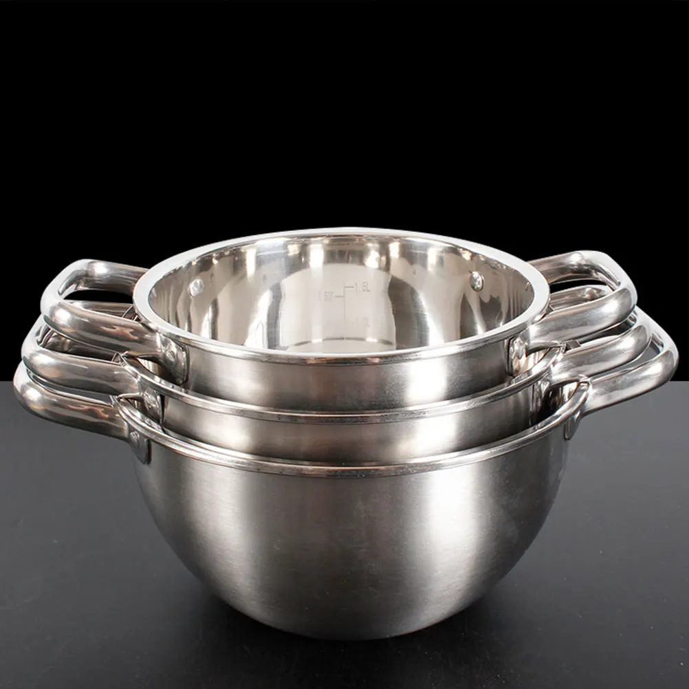 

1pc Thickened Stainless Steel Pot for Hotpot Stew Soup Cooking Induction Compatible Easy Clean Kitchen Use Practical Container