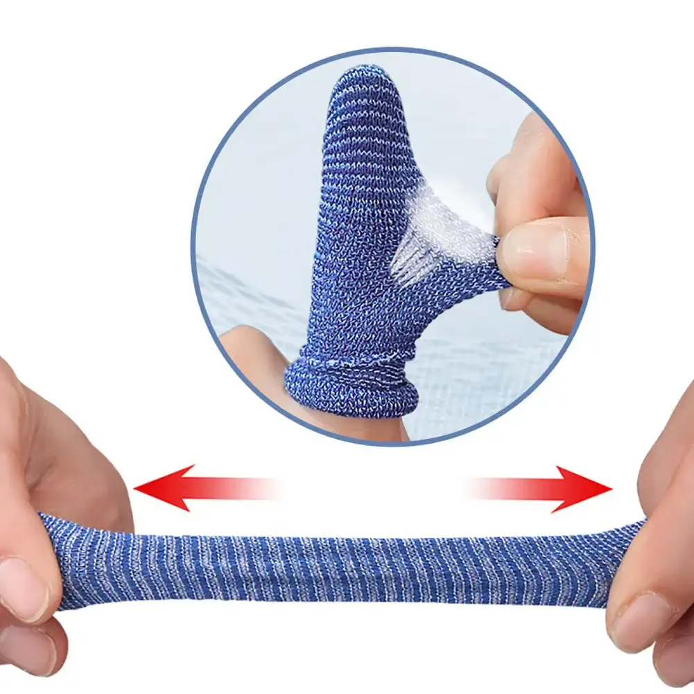 10Pcs Tubular Bandage Finger Roll Finger Toe Sleeves Thumb Protector Breathable Fingertips Protective Cushion Moisture Wicking