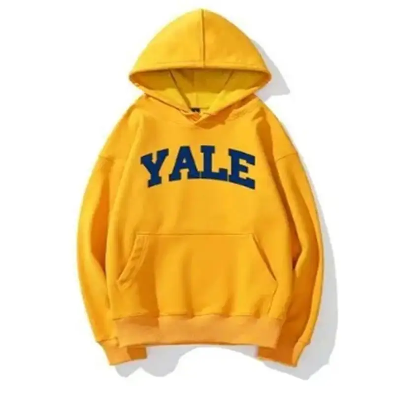 Yale University Unisex Long Sleeve Printed Hoodie Casual Sweatshirt  Pullover Sweatshirt Adult Sportswear Classic Simple Trendy