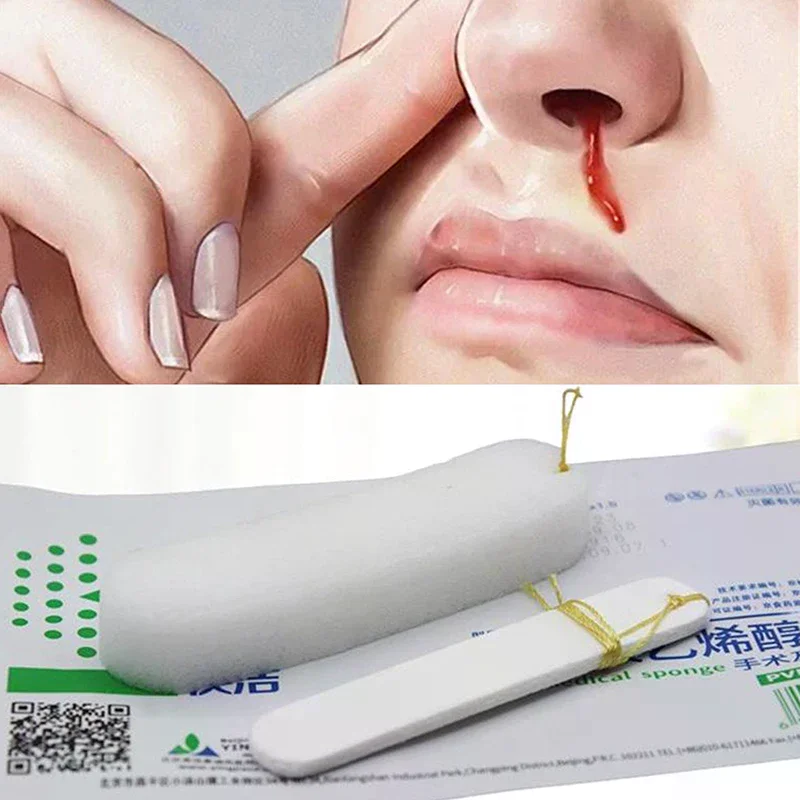 1pc Medical Hemostatic PVA Expansion Sponge Disposable Nasal Dressing Sponge for Nose Bleed Nasal Cavity Packing Haemostasis