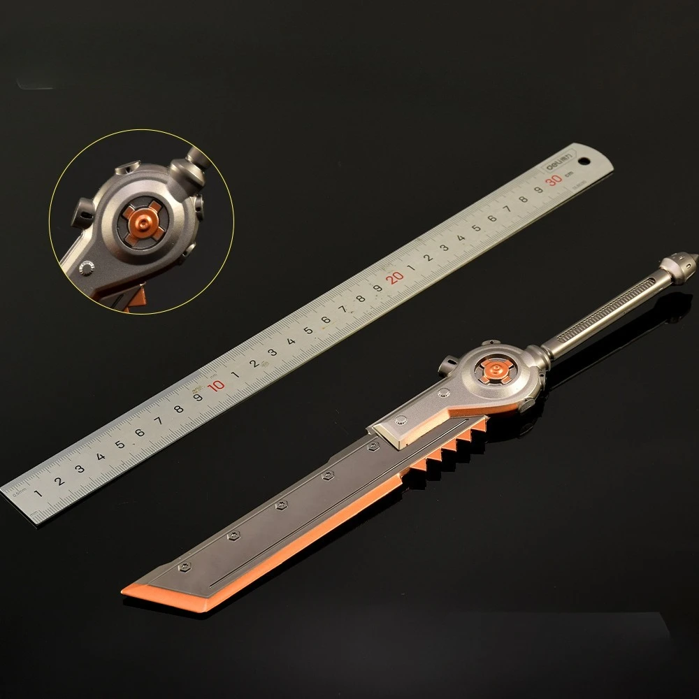 30 ซม.เกมสันติภาพจีนเกม Po Jia ดาบโลหะหัตถกรรมอาวุธรุ่นสะสมโต๊ะเครื่องประดับของขวัญของเล่น