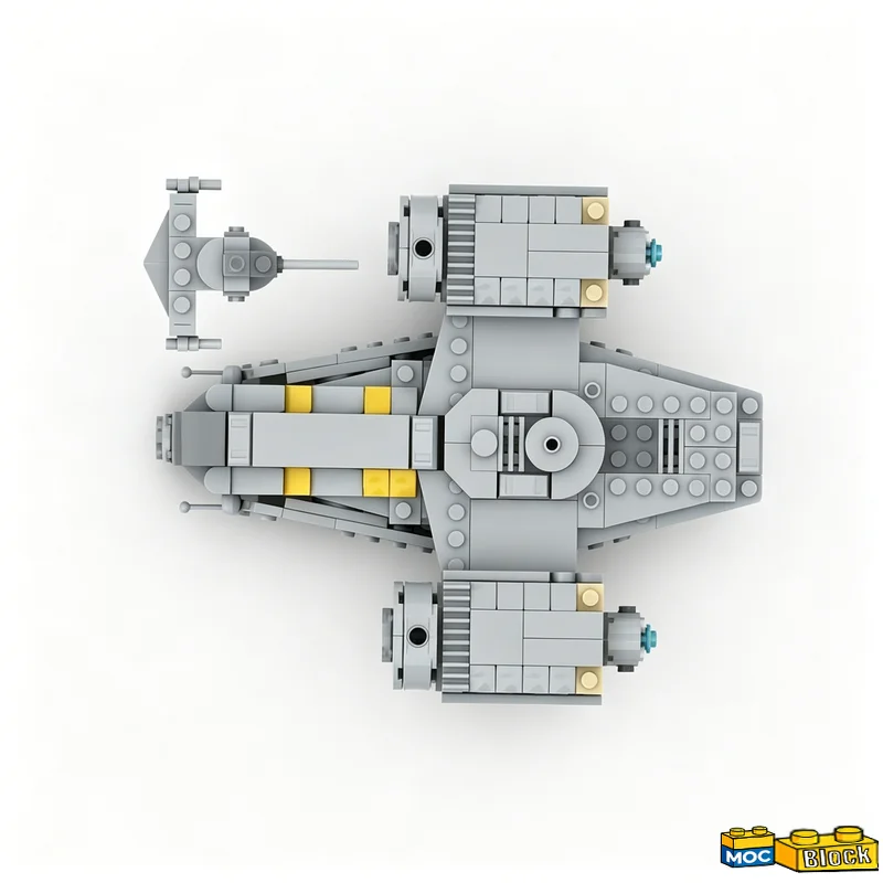 421PCS The Crest Midi‑Scale‑Alternate Build Of 75440 AT War Series Starship MOC Model Building Blocks Assembly Educational Gift