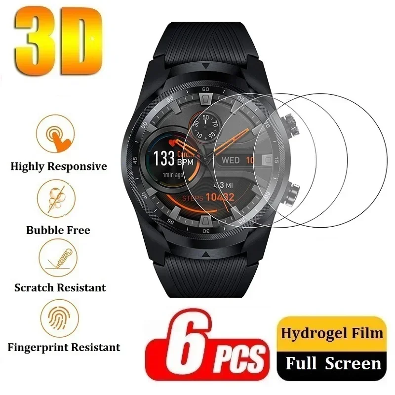 Protective Hydrogel Film on Ticwatch Pro 3 Ultra GPS Ticwatch Pro 4G LTE S2 S E3 E2 E C2 Plus Screen Protector Foil Guard