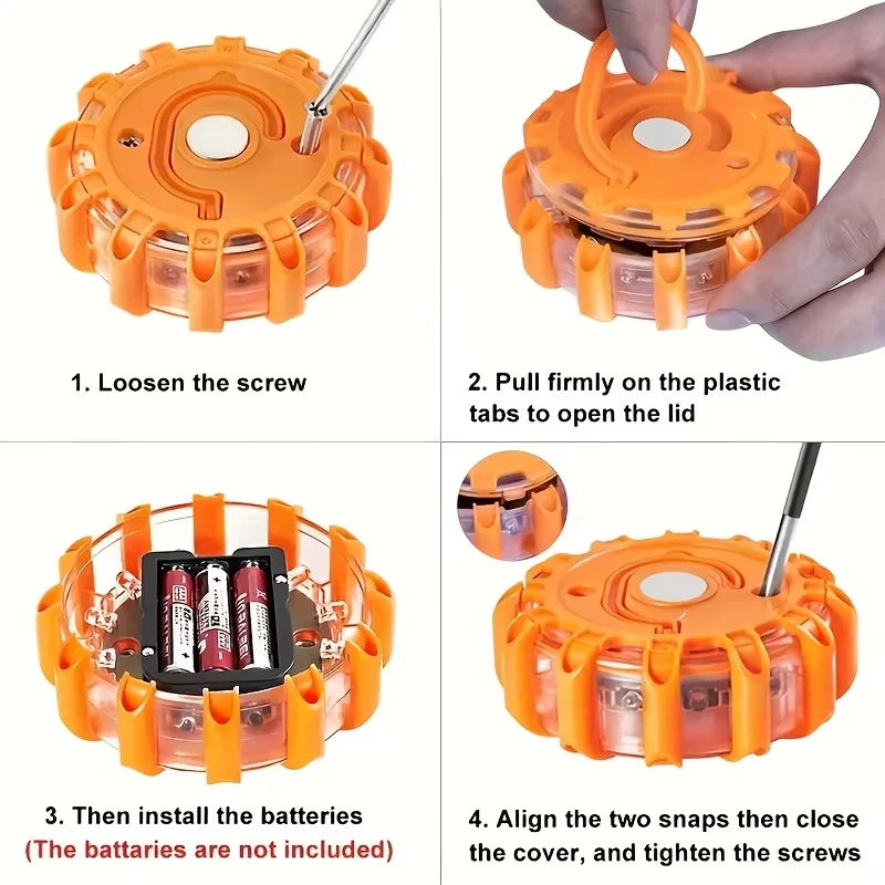 Magnetic LED Car Emergency Road Rescue Safety Flashing Lights Strobe Warning Light Roadside Auto Signal Beacon Lamp Accessories