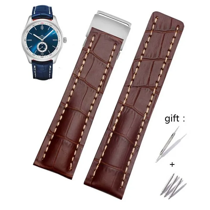 

22mm 24mm Watch Band For Breitling Watch Strap Aviation Timing Cross Ocean Avenger Challenger Culture Cowhide Men's accessories