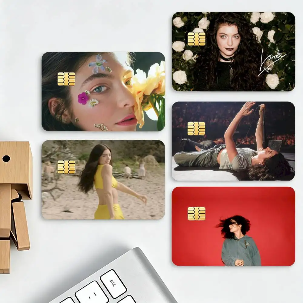 L-Lorde Alternative Singer HD Waterproof Credit Card Stickers Silicone Decals For Chip Game Cards Gift
