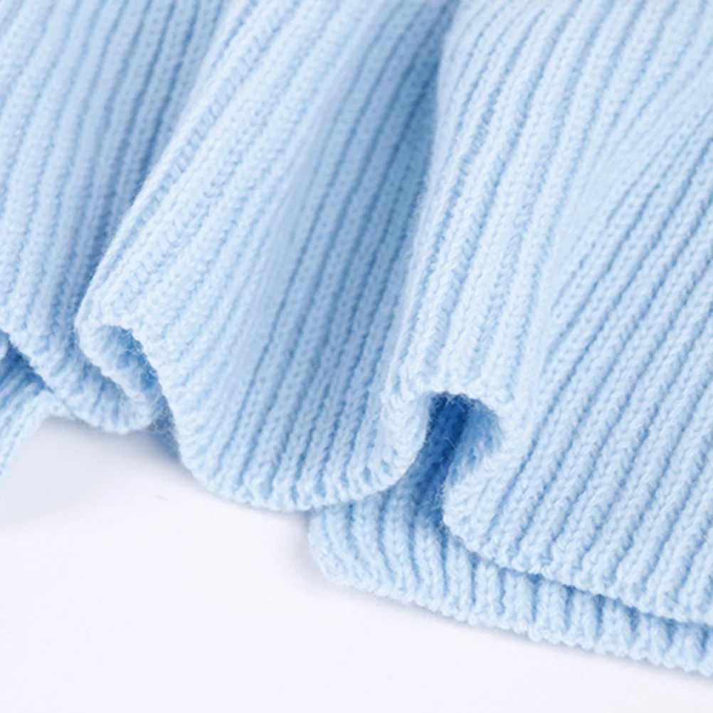 

1Pcs Sweater Dog Cat Checked Blazer Style Blue Size M Puppy Wool Dress Two-Legged Clothing Sweater