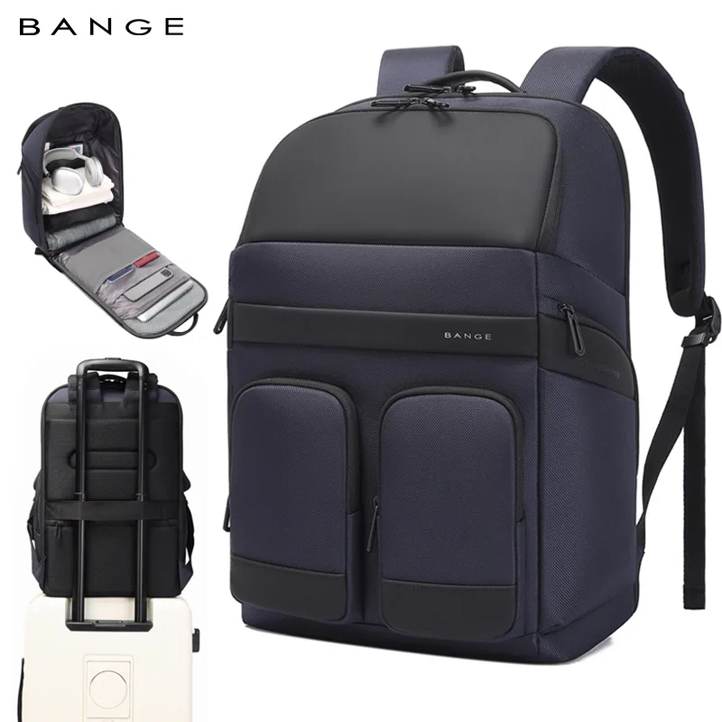 BANGE New Large Capacity Waterproof Business Backpack Travel Bag Commuter Fashion School Bag