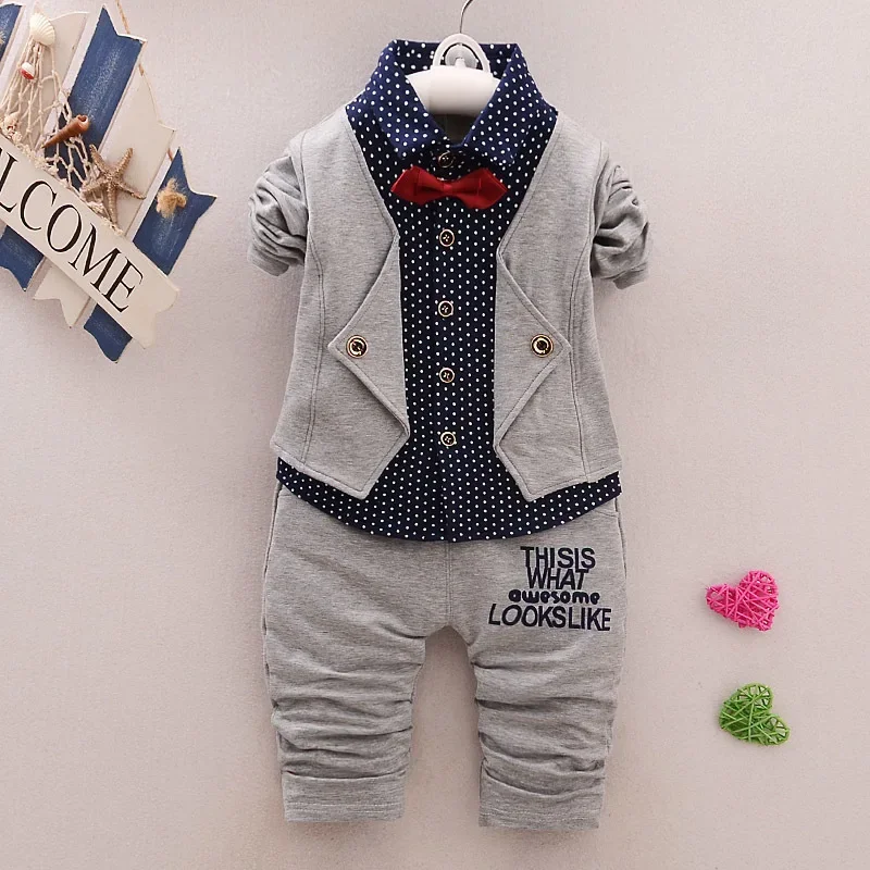 Spring Kids Fashion Clothes Baby Boy Girl Cotton Jacket Pants 2pcs/sets Autumn Children Infant Casual Clothing Toddler Tracksuit