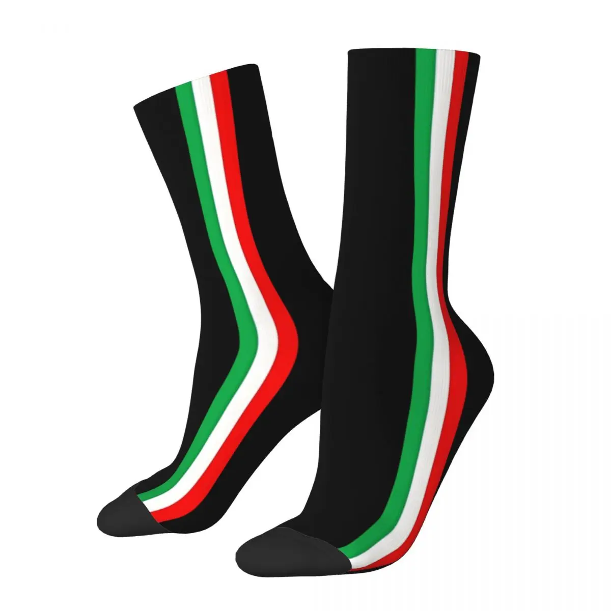 Italy Flag Unisex Winter Socks Cycling Happy Socks Street Style Crazy Sock