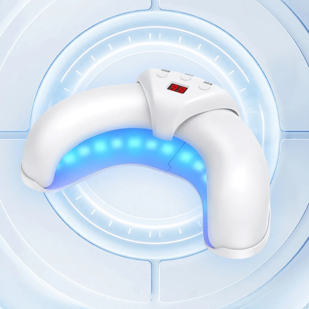 

UV LED Nail Lamp Foldable Nail Art Lamp with Display Screen Nail Quick Dryer Protecting The Back of The Hand Nail Curing Light