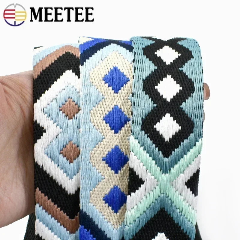 2-5Meters Meetee Polyester Jacquard Webbing Tape 38/50mm Backpack Strap Ribbon Belt Clothing Binding Band DIY Sewing Accessories