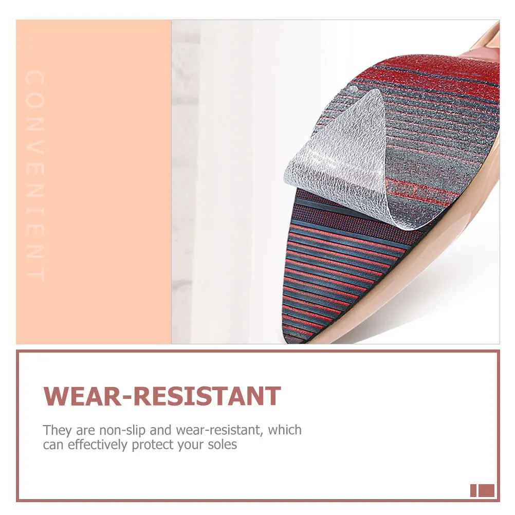 

PVC Anti-wear Stickers High-Heel Pads Protector Anti-slip Shoes Wear-resistant Heels Mute Sole Protectors Shoe Care Tools