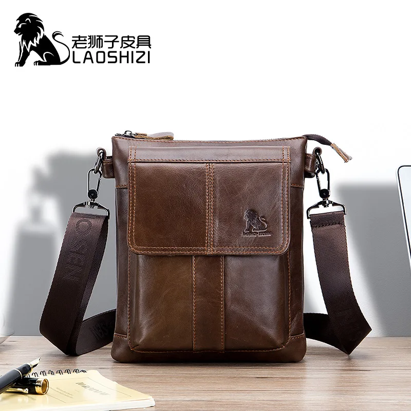 

2024 New Fashion Crossbody Bag100% Genuine Leather men's bag Messenger Bags Handbags Flap Shoulder Bag Men Travel bolso torebka