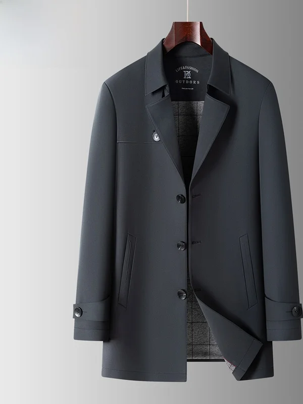 

Высококачественная повседневная ветровка средней длины, против морщин, без железа, Busin Jaet, осеннее новое поступление TUCANO Woodpeer