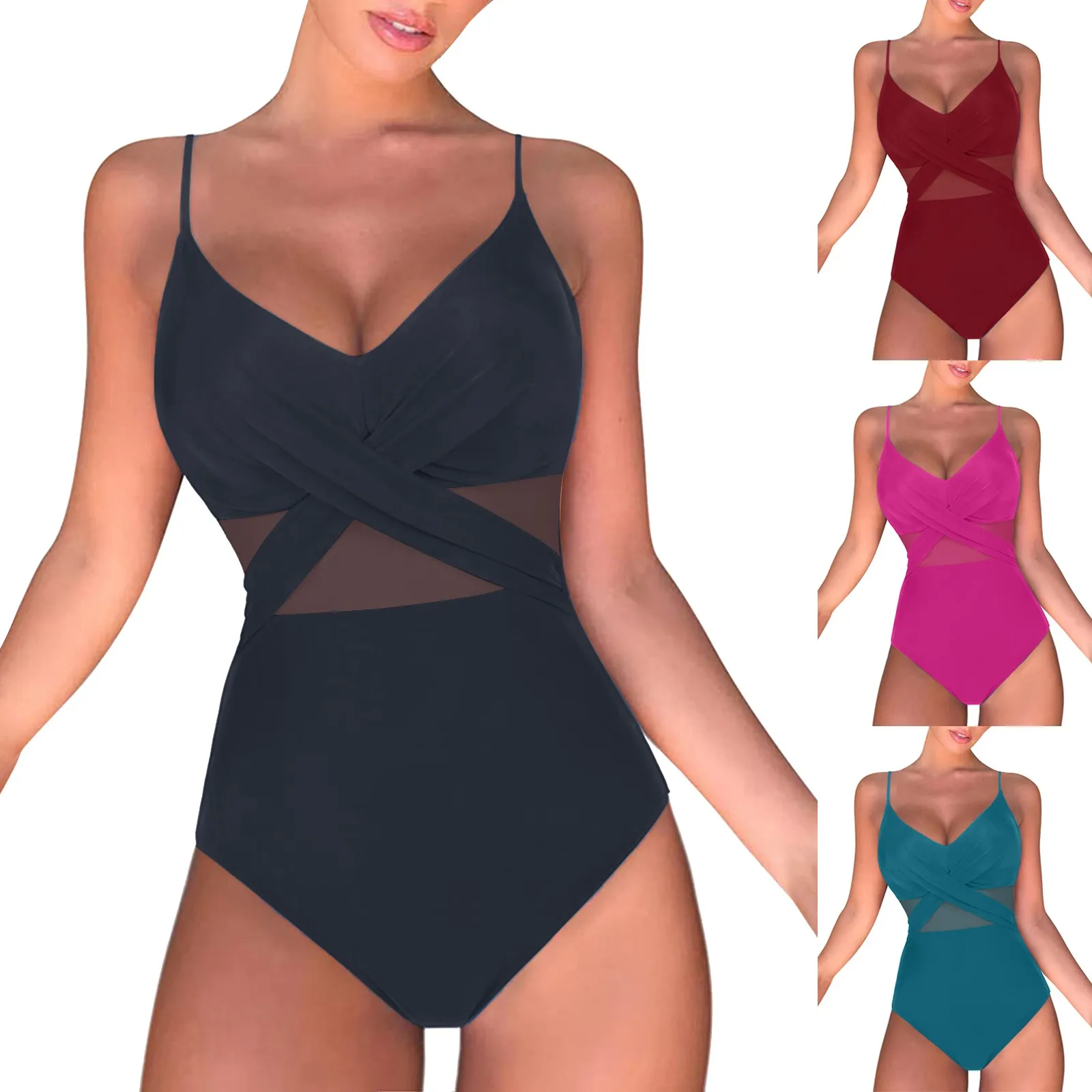 

Up Swimsuit High Swimwear Monokini Push Waist Suit Wrap Bathing Swimwear Women Swimwears pool Sexy