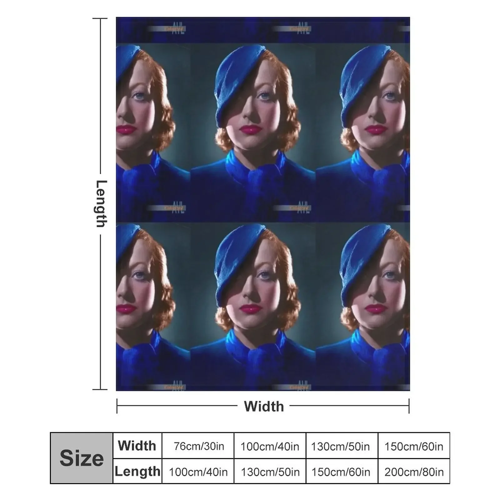 جوان كروفورد، 1933 رمي بطانية بياضات السرير المعزي الثقيل للنوم بطانيات أشعث