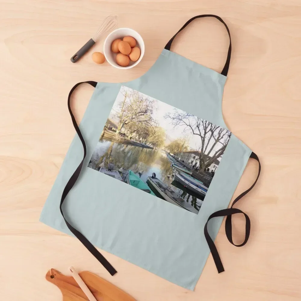 

The beautiful Annecy canal Apron Novelties Kitchen And Home Hairdressing Hairdresser Accessories Men's Kitchen Apron